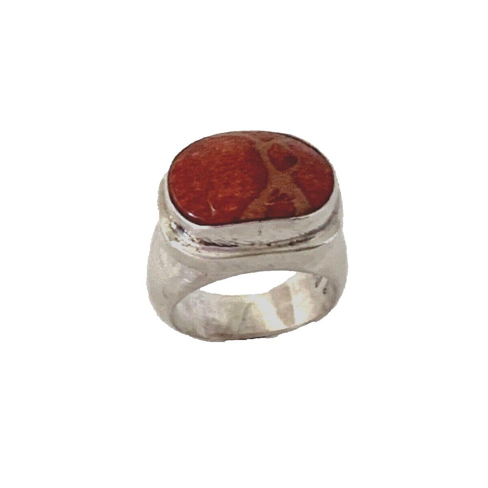New EXEX Claudia Agudelo Red Jasper Sterling Silver Ring 10